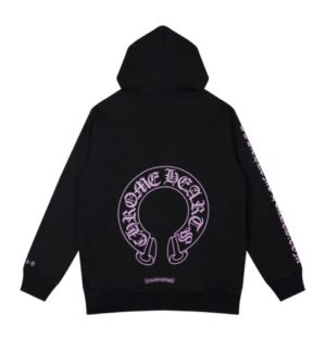 Chrome Hearts Horseshoe Floral Cross Sleeve Hoodie