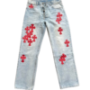 Chrome Hearts Red Patch Jeans