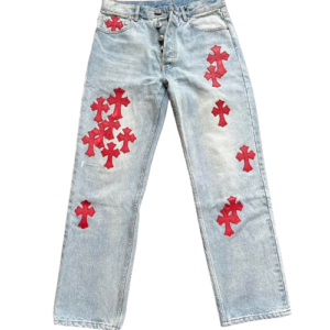 Chrome Hearts Red Patch Jeans