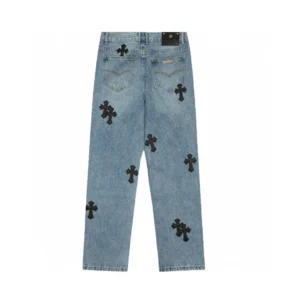 Lemandik Straight Leg Jeans Cross Patch